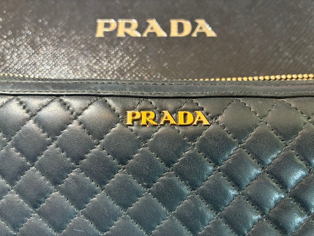 ⭐︎PRADA⭐︎ プラダ　キルティング　長財布　ラウンドファスナー　箱付き