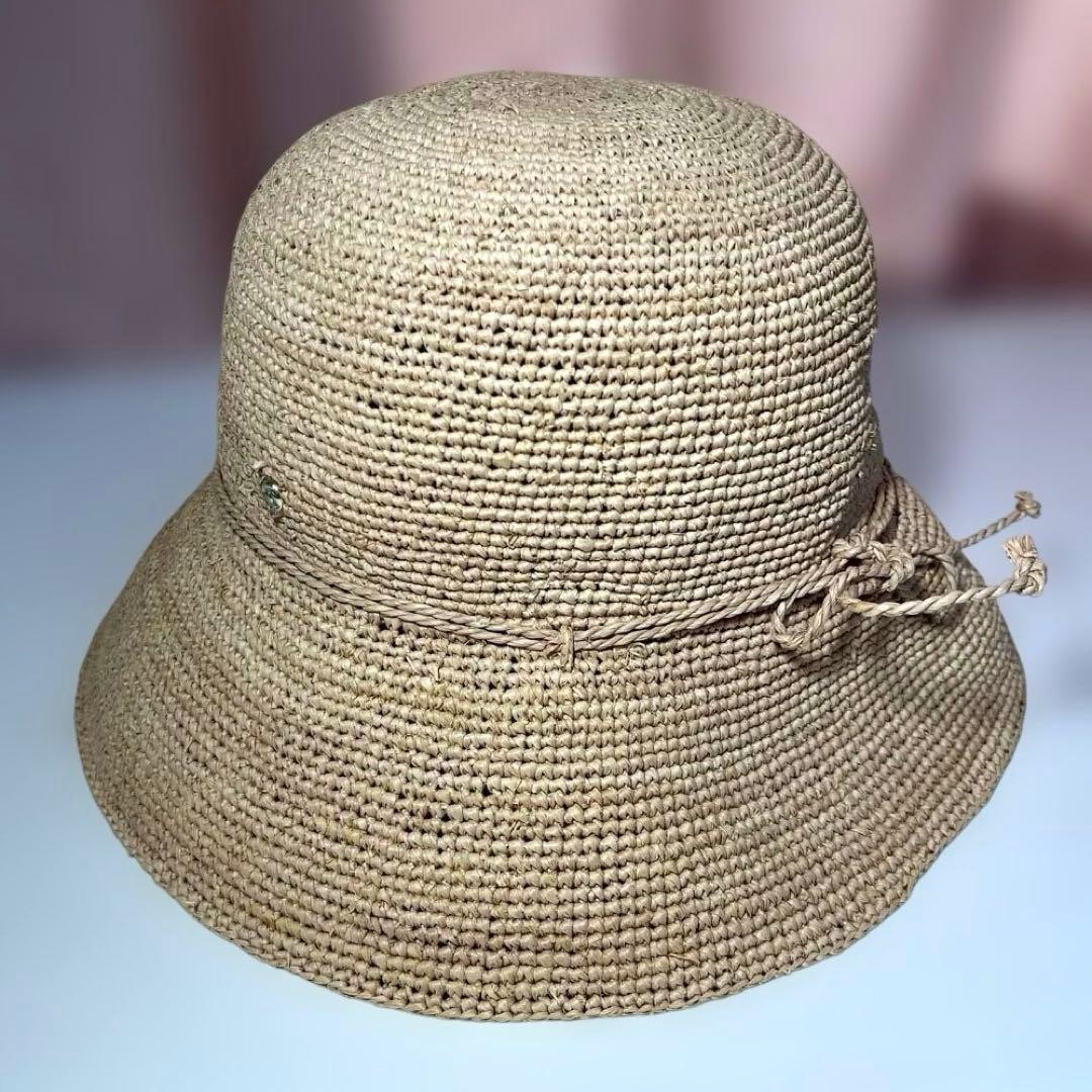 ヘレンカミンスキー HELEN KAMINSKIピンクベージュケース付麦わら帽子