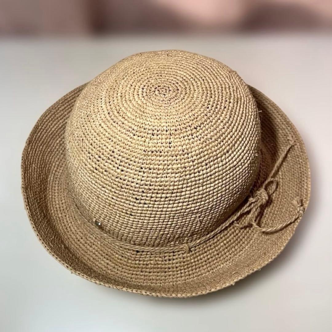 ヘレンカミンスキー HELEN KAMINSKIピンクベージュケース付麦わら帽子