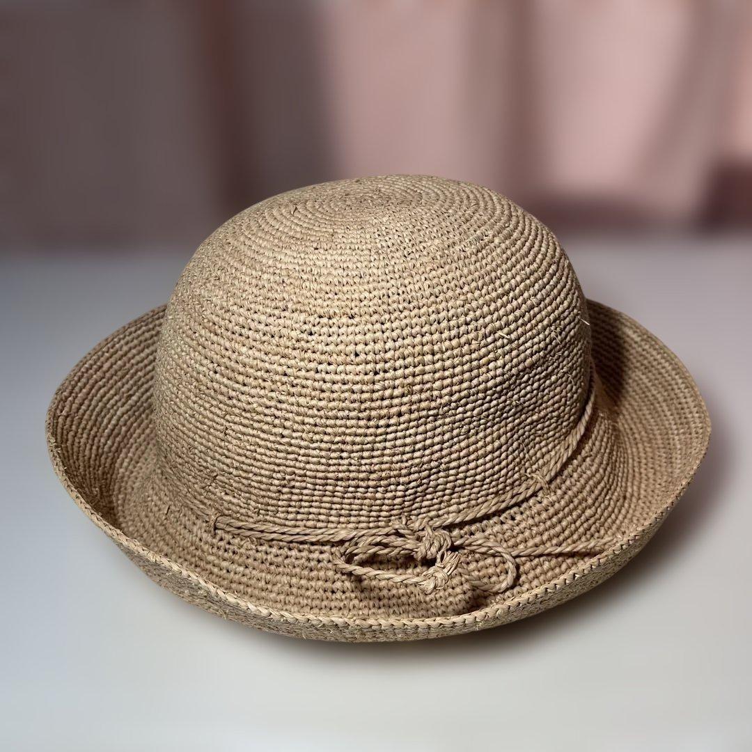 ヘレンカミンスキー HELEN KAMINSKIピンクベージュケース付麦わら帽子