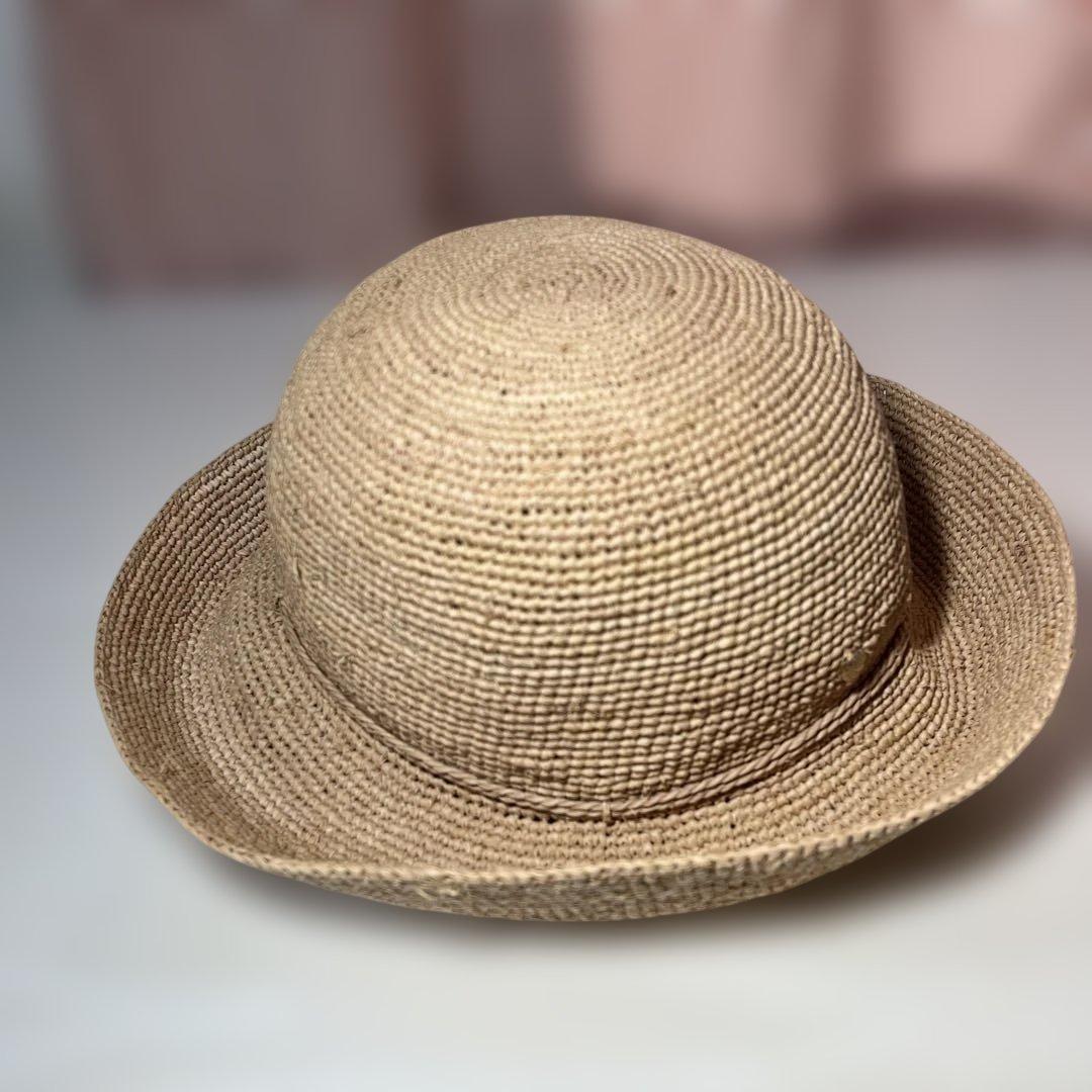 ヘレンカミンスキー HELEN KAMINSKIピンクベージュケース付麦わら帽子