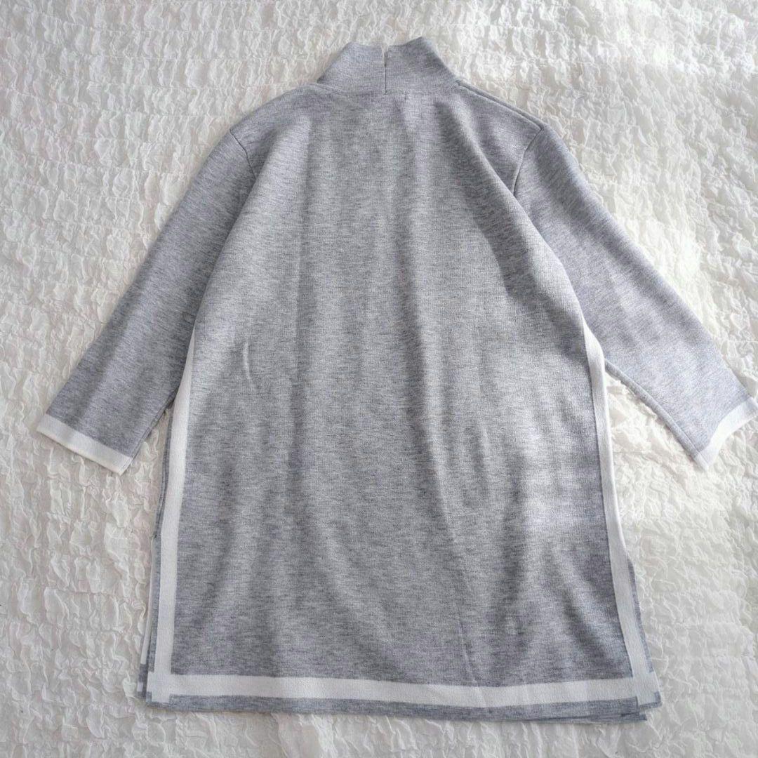 ピッコーネローマ ニット チュニック カットソー ハイネック グレー L 長袖