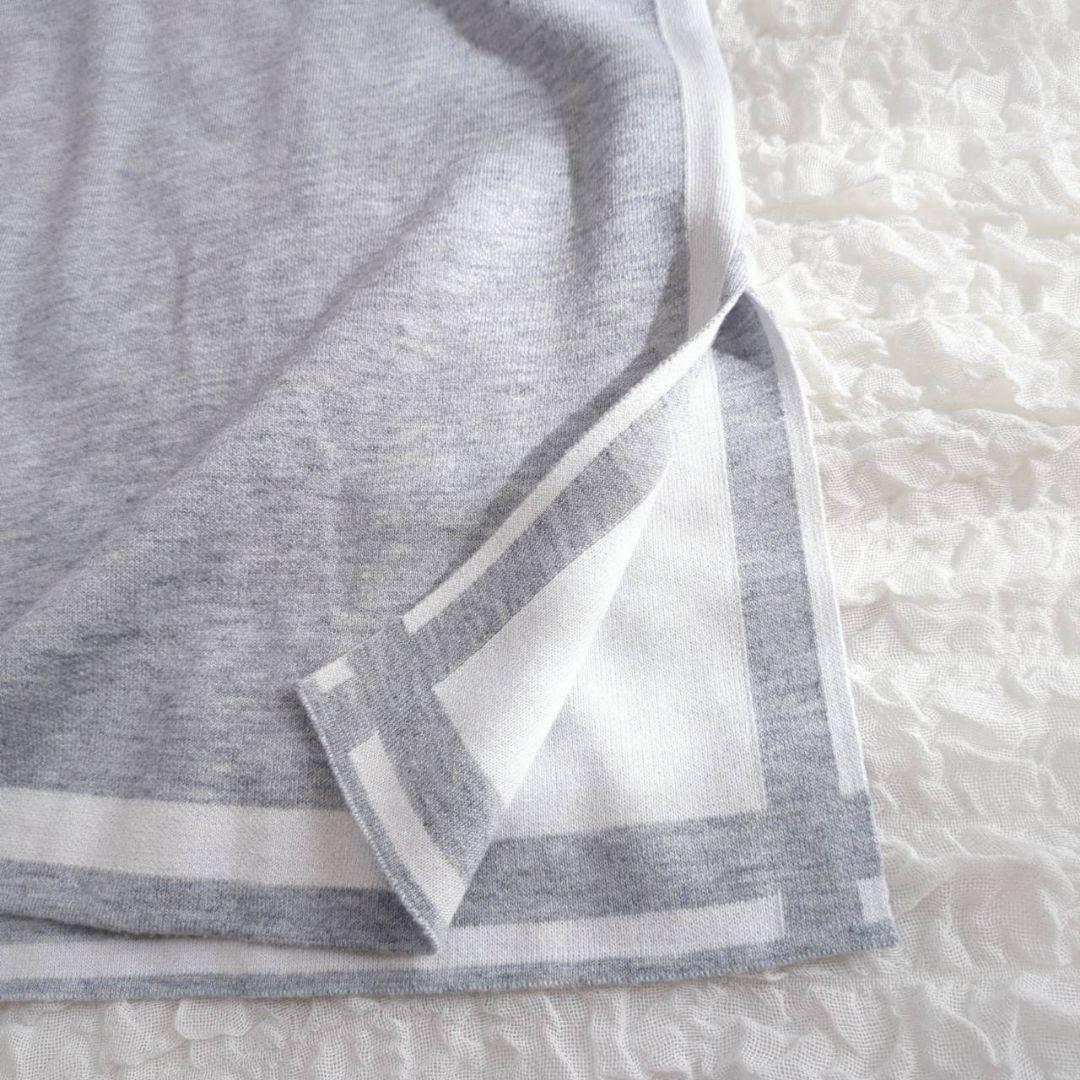 ピッコーネローマ ニット チュニック カットソー ハイネック グレー L 長袖