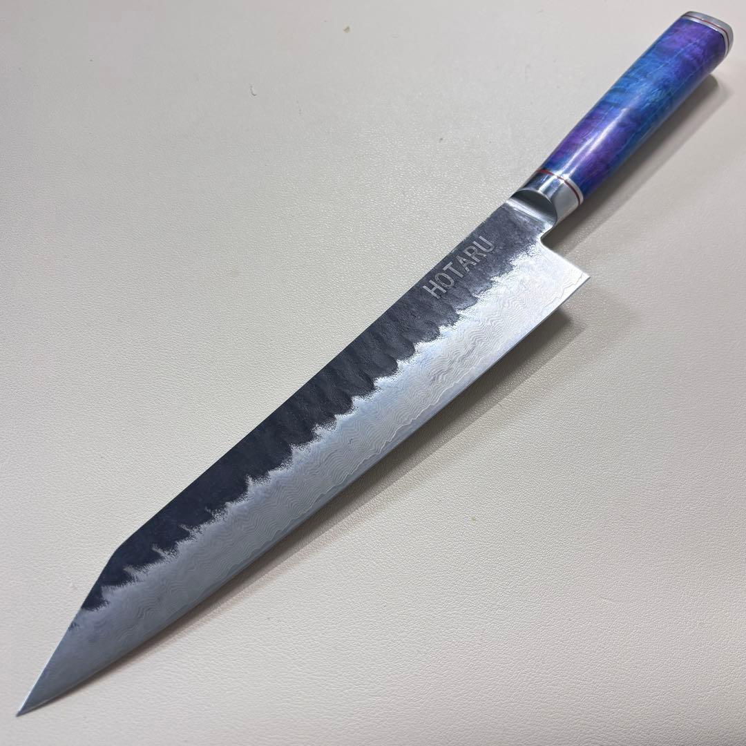 240mm黒打ちダマスカス　(切付型)牛刀シェフナイフ 牛刀【新品】…