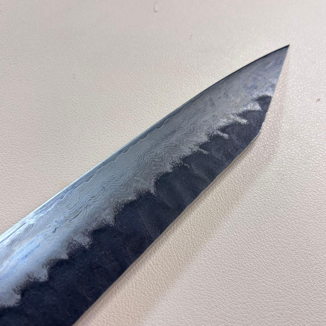 240mm黒打ちダマスカス　(切付型)牛刀シェフナイフ 牛刀【新品】…