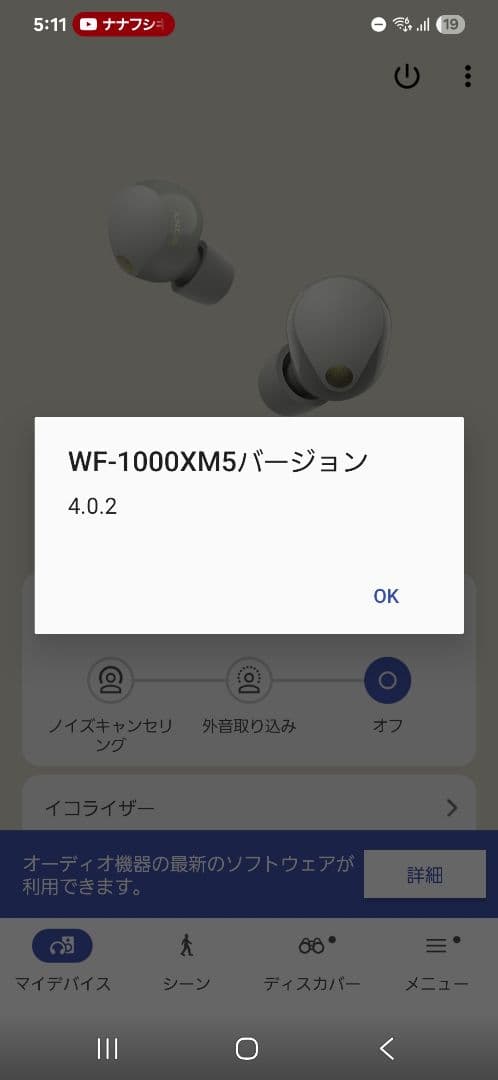 SONY WF-1000XM5 プラチナシルバー 美品 動作確認済 箱あり