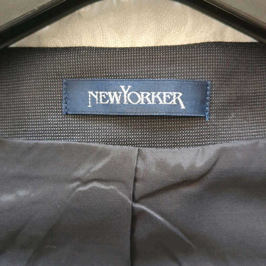 美品✨ニューヨーカー　スーツ　13号　シルク混　ネイビー　セットアップ
