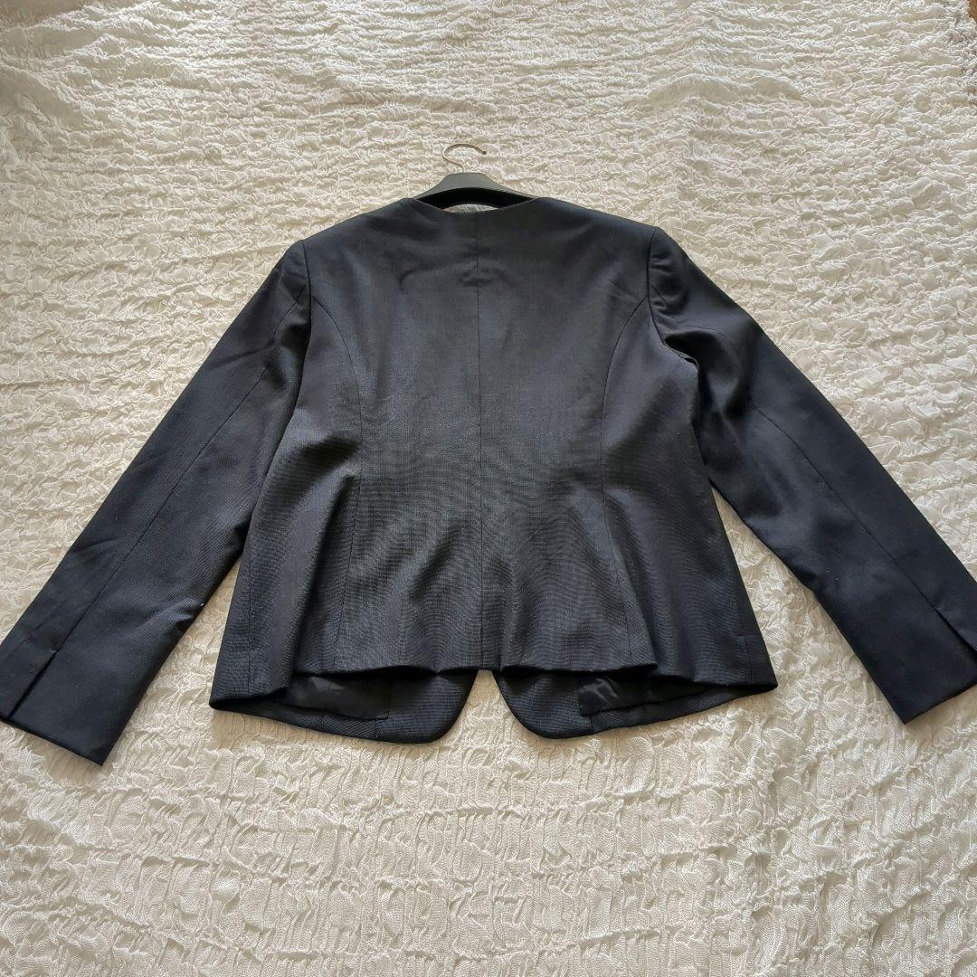 美品✨ニューヨーカー　スーツ　13号　シルク混　ネイビー　セットアップ