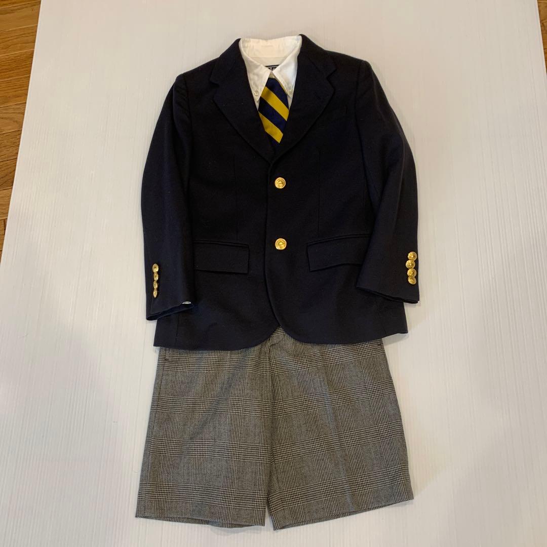 1回着美品　ラルフローレン　130 スーツ　セットアップ　入学式　ネクタイ新品