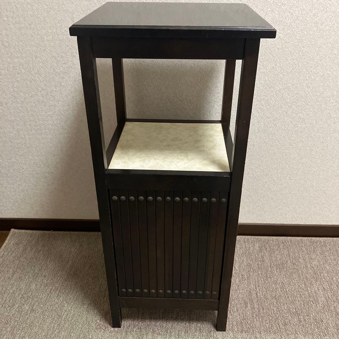 アンティーク★カリモク 木製 電話台 サイドテーブル 昭和レトロ 古家具