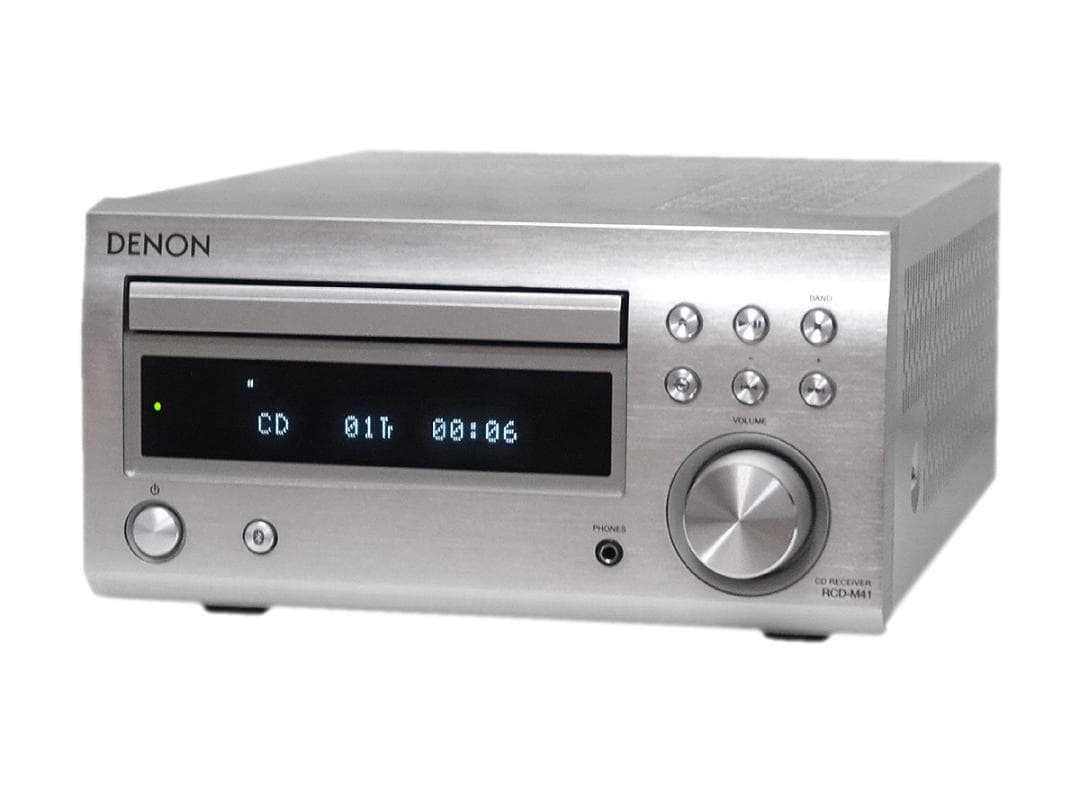 美品 DENON デノン RCD-M41 CDレシーバー シルバー 2017年製