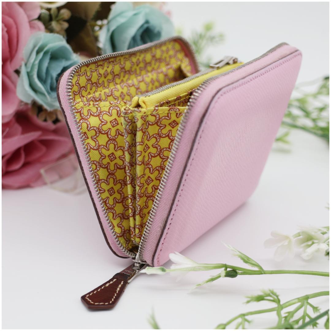 エルメス アザップ コンパクト シルクイン ヴォーエプソン ピンク系 Z刻印