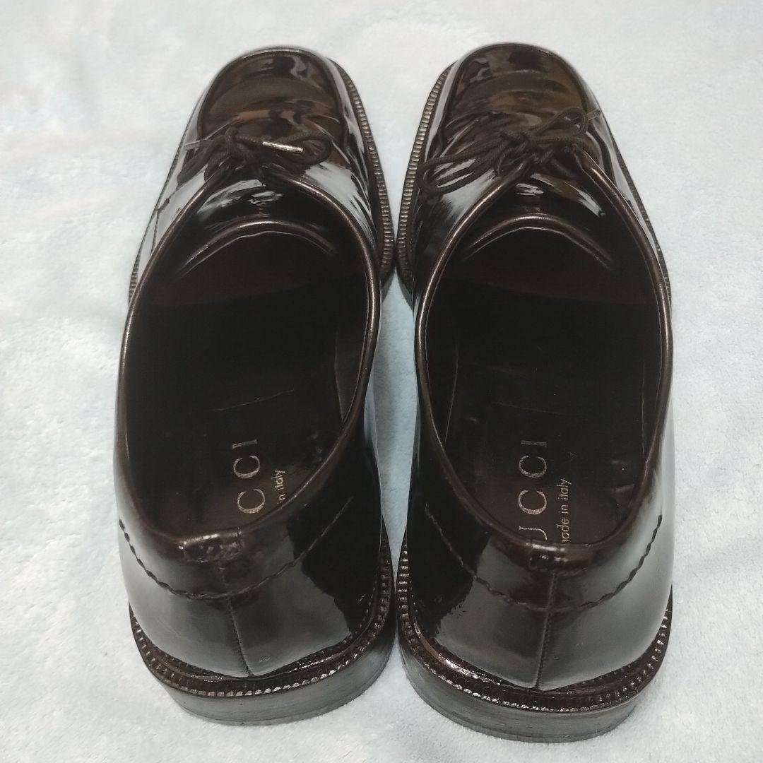 30cm！11D希少グッチGUCCIスクエアトゥドレスシューズ美品！