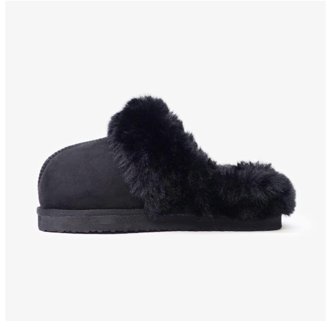 【Racbaki】ファーサボ2 ブラック Lサイズ