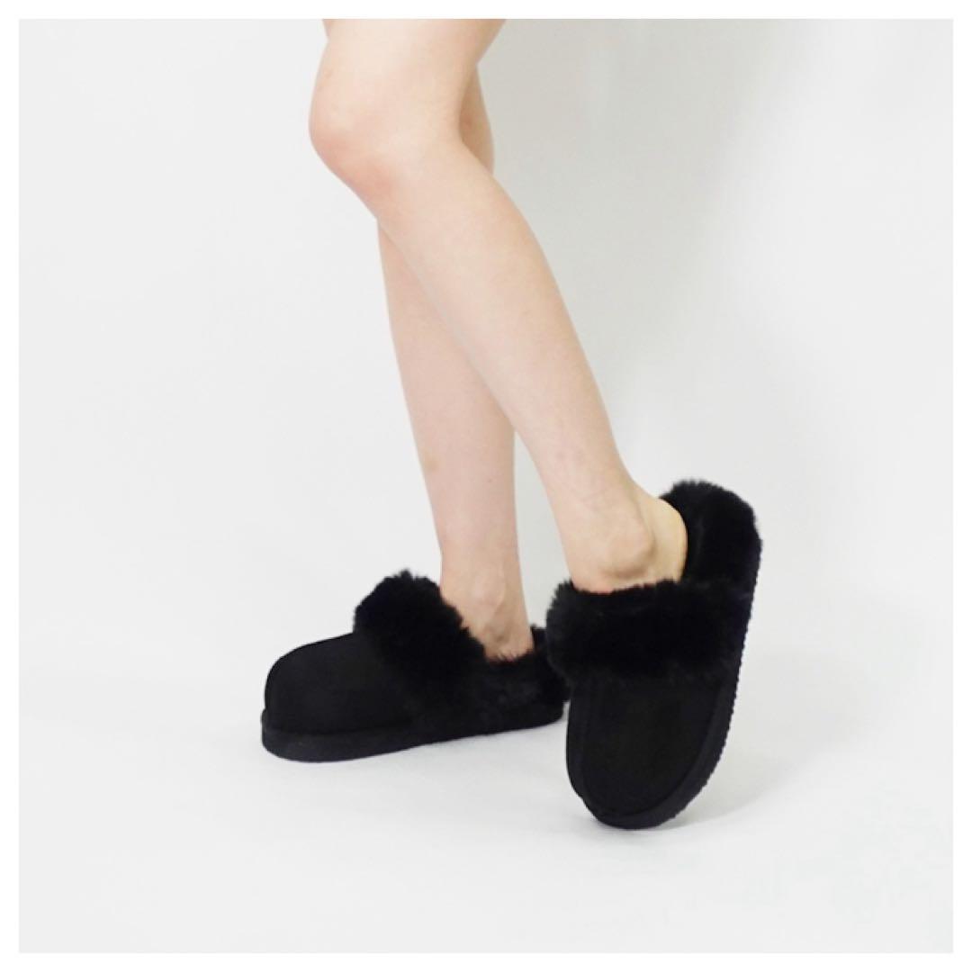 【Racbaki】ファーサボ2 ブラック Lサイズ