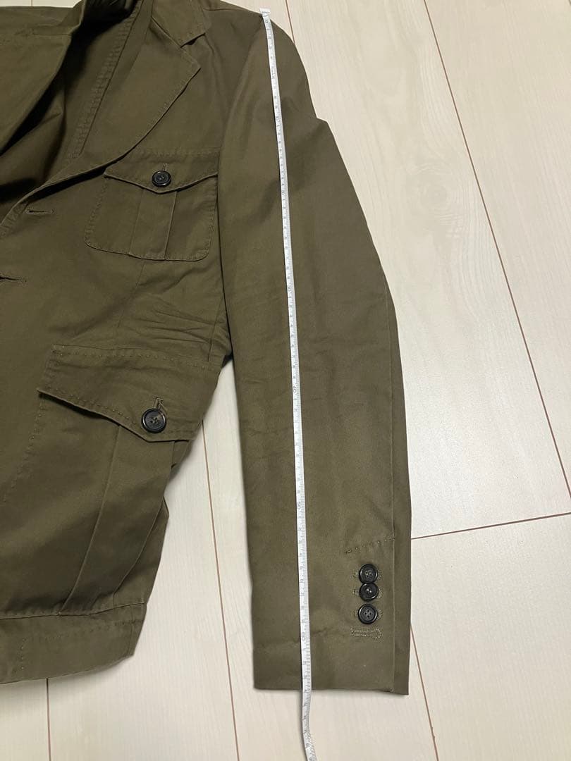 大特価！！DSQメンズダークカーキサファリジャケット48新品未使用