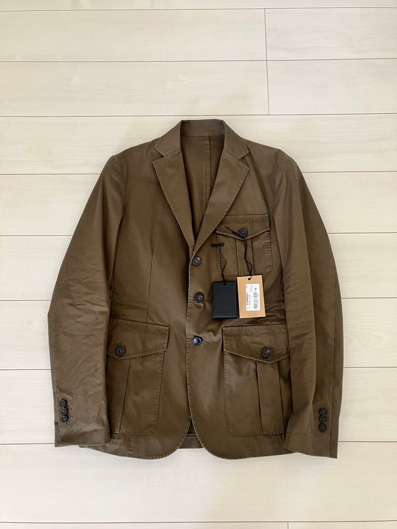 大特価！！DSQメンズダークカーキサファリジャケット48新品未使用