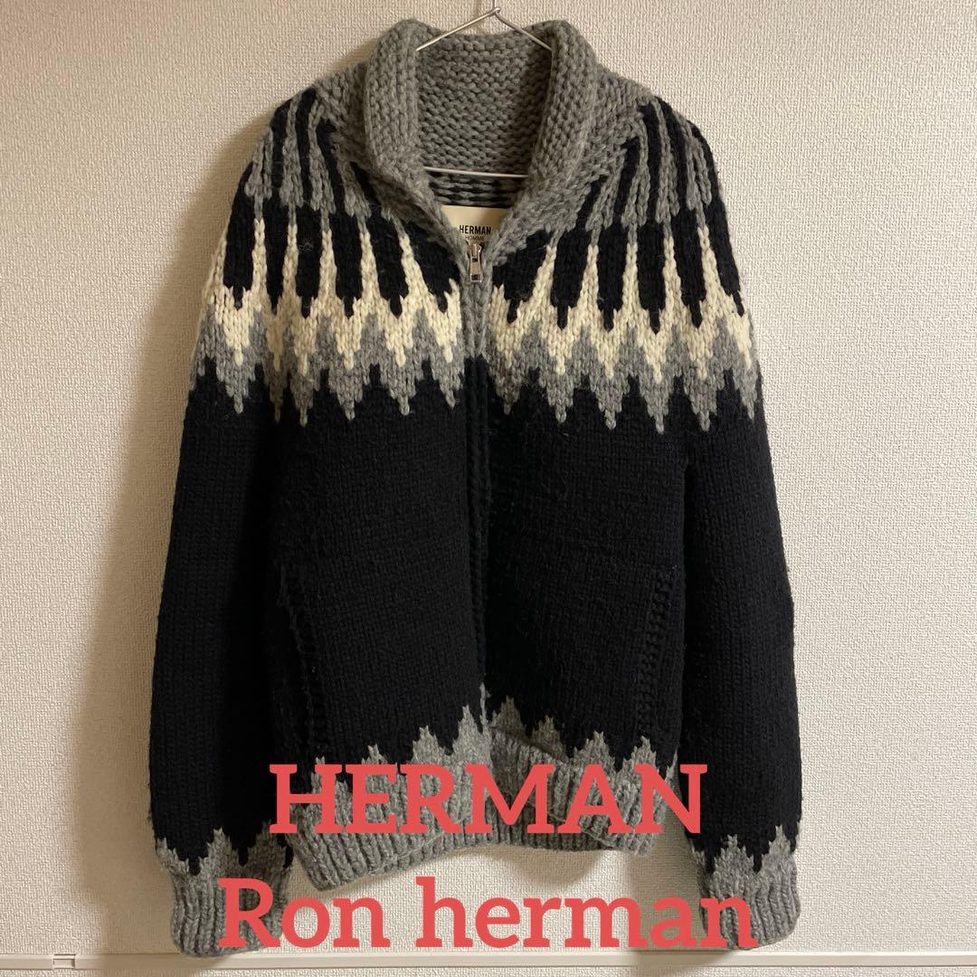 [美品]HERMAN Ron herman ロンハーマン カウチンニット 黒