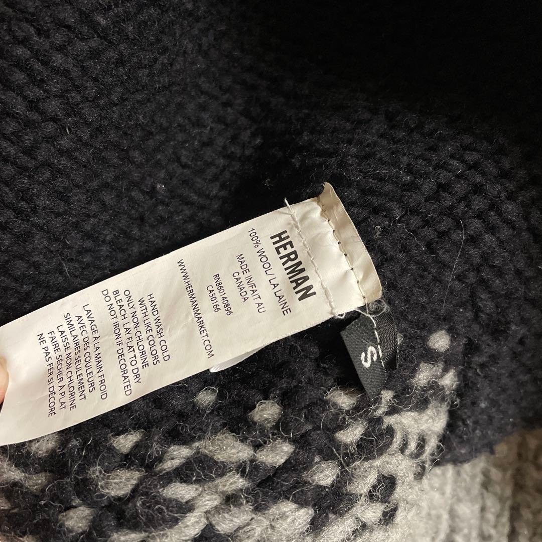 [美品]HERMAN Ron herman ロンハーマン カウチンニット 黒