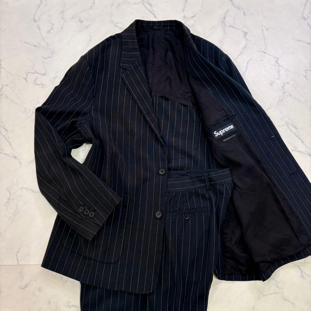 美品 Supreme 2023年完売品 スーツ セットアップ XL イタリア生地
