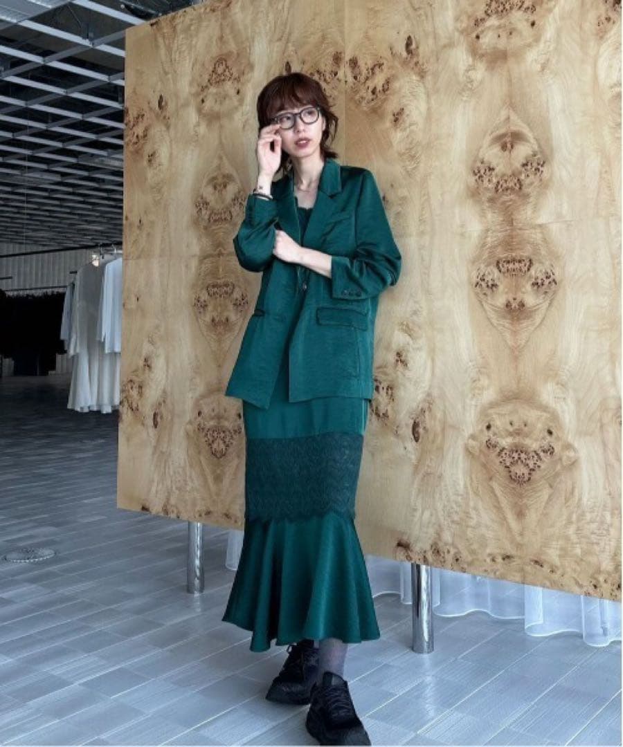 【未使用】Ameri JACKET SET FLUFFY LACE DRESS