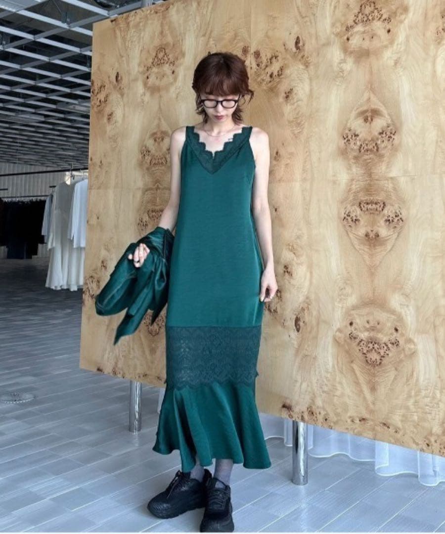 【未使用】Ameri JACKET SET FLUFFY LACE DRESS