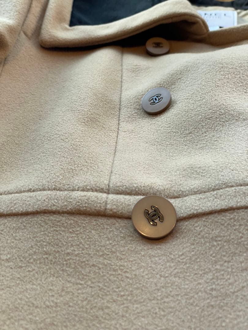 【新品未使用】CHANEL テーラードジャケット　コート　ベージュ　裏地シルク