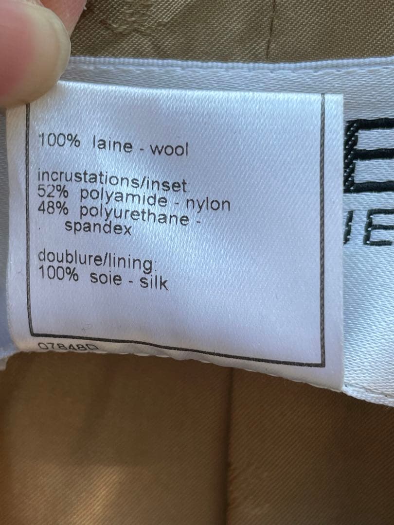 【新品未使用】CHANEL テーラードジャケット　コート　ベージュ　裏地シルク