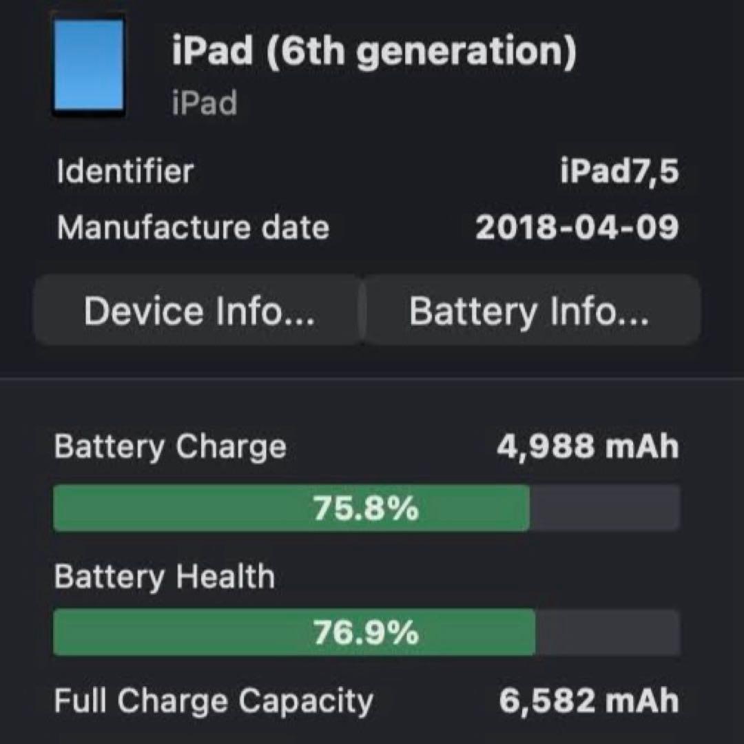 美品　iPad （第6世代）32GB Wi-Fiモデル　ゴールド　付属品未使用品