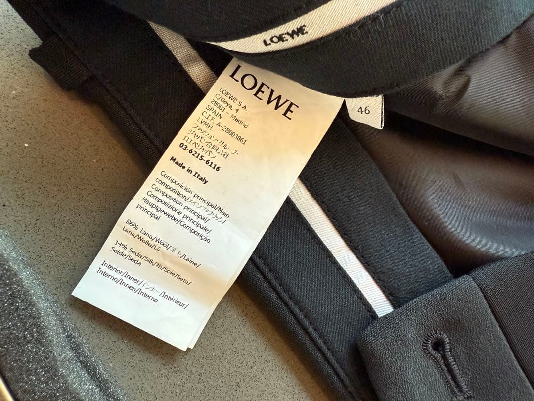 Loewe 25SS シルクウール セットアップ