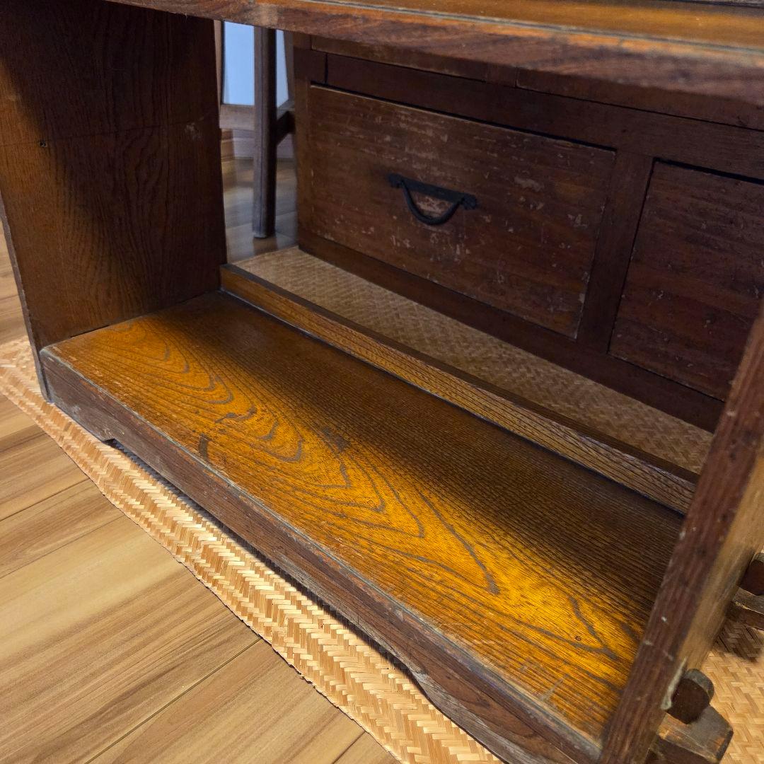 レトロ　古い本棚　楔本棚　古家具　オープンラック　楔棚