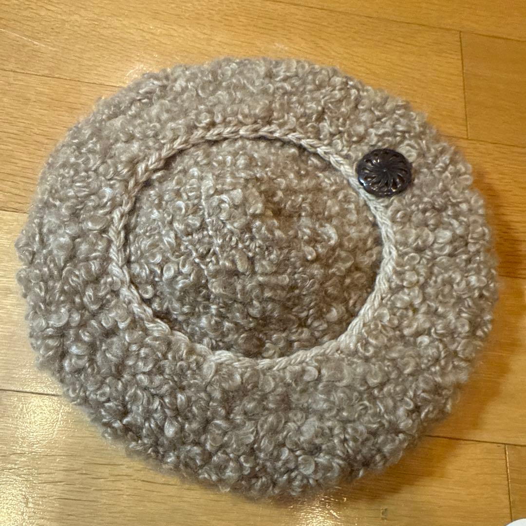 レア新品ミナ・ペルホネン✖️hitomi shinoyamaポンポン付きベレー帽