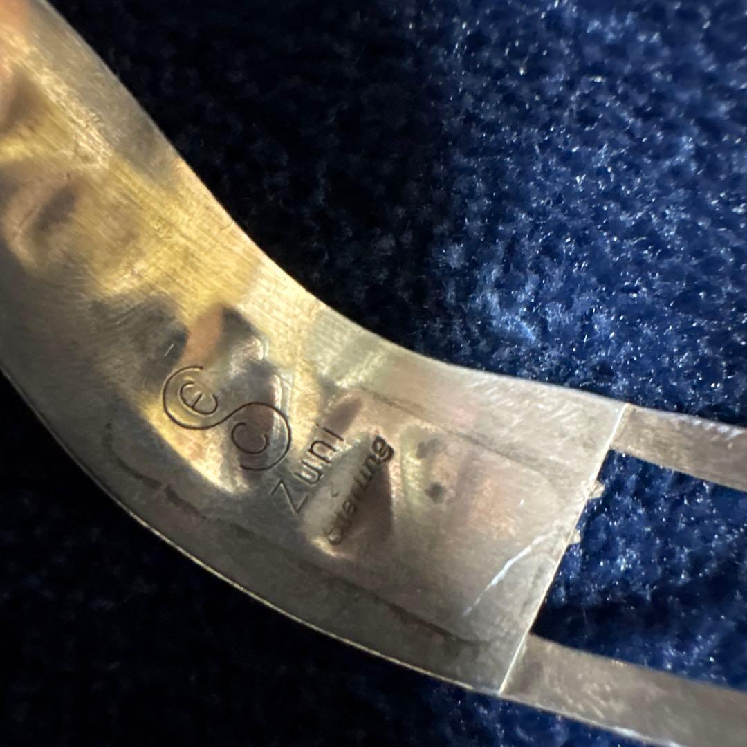 メ*コ様 ズニ族刻印 インディアンジュエリー インレイ バングル 2本セット 9