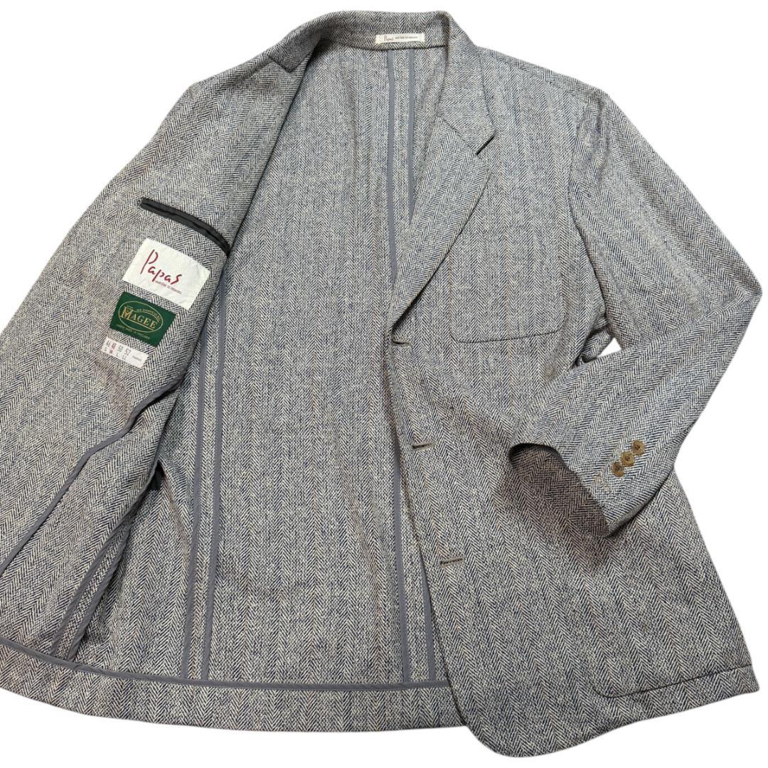 3809 美品 XL相当 パパス × メイジー テーラードジャケット シルク