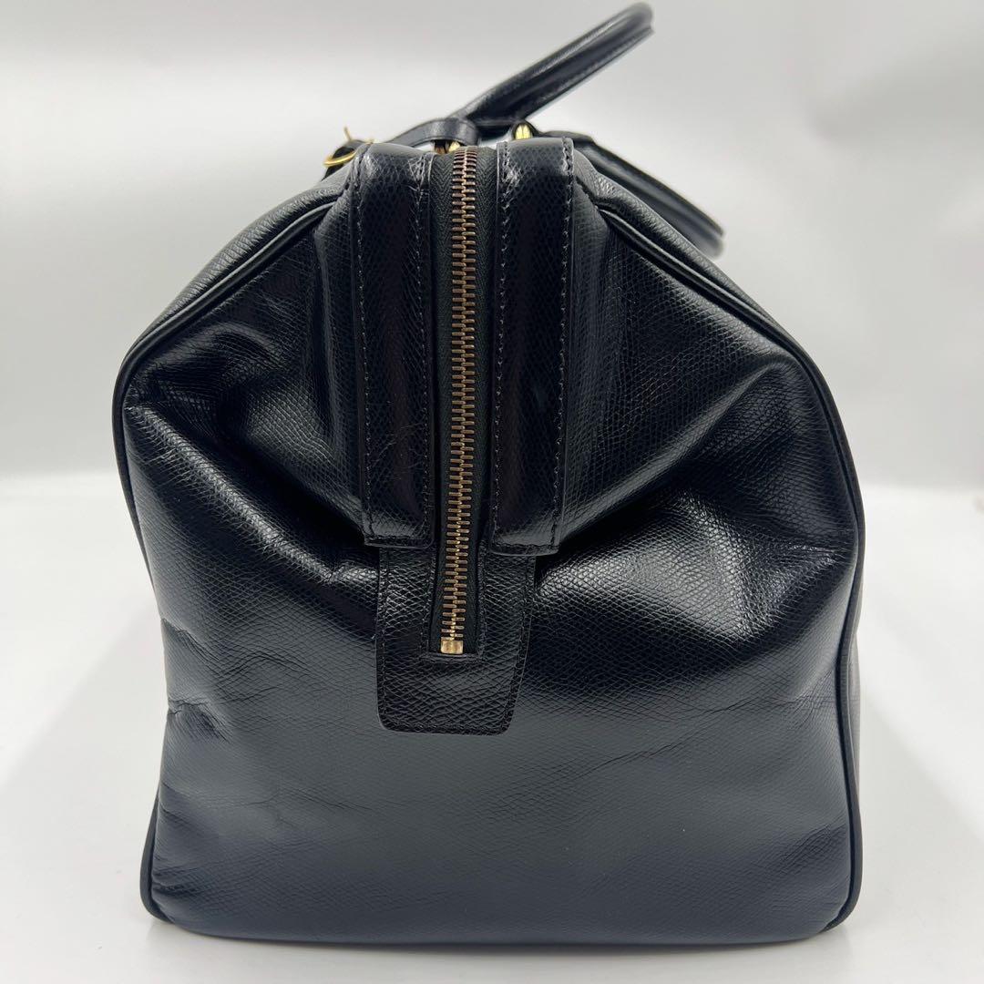 オールド　セリーヌ　ボストンバッグ　旅行カバン　大容量　ブラック　レザー