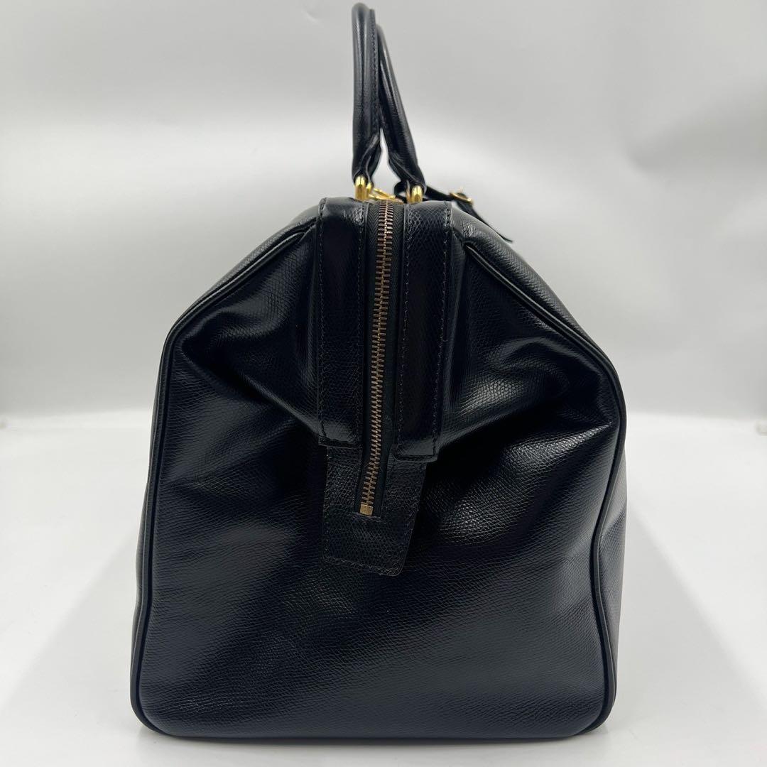 オールド　セリーヌ　ボストンバッグ　旅行カバン　大容量　ブラック　レザー