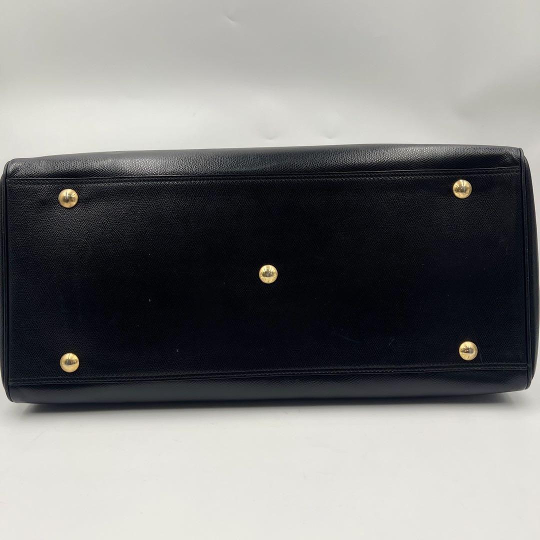 オールド　セリーヌ　ボストンバッグ　旅行カバン　大容量　ブラック　レザー