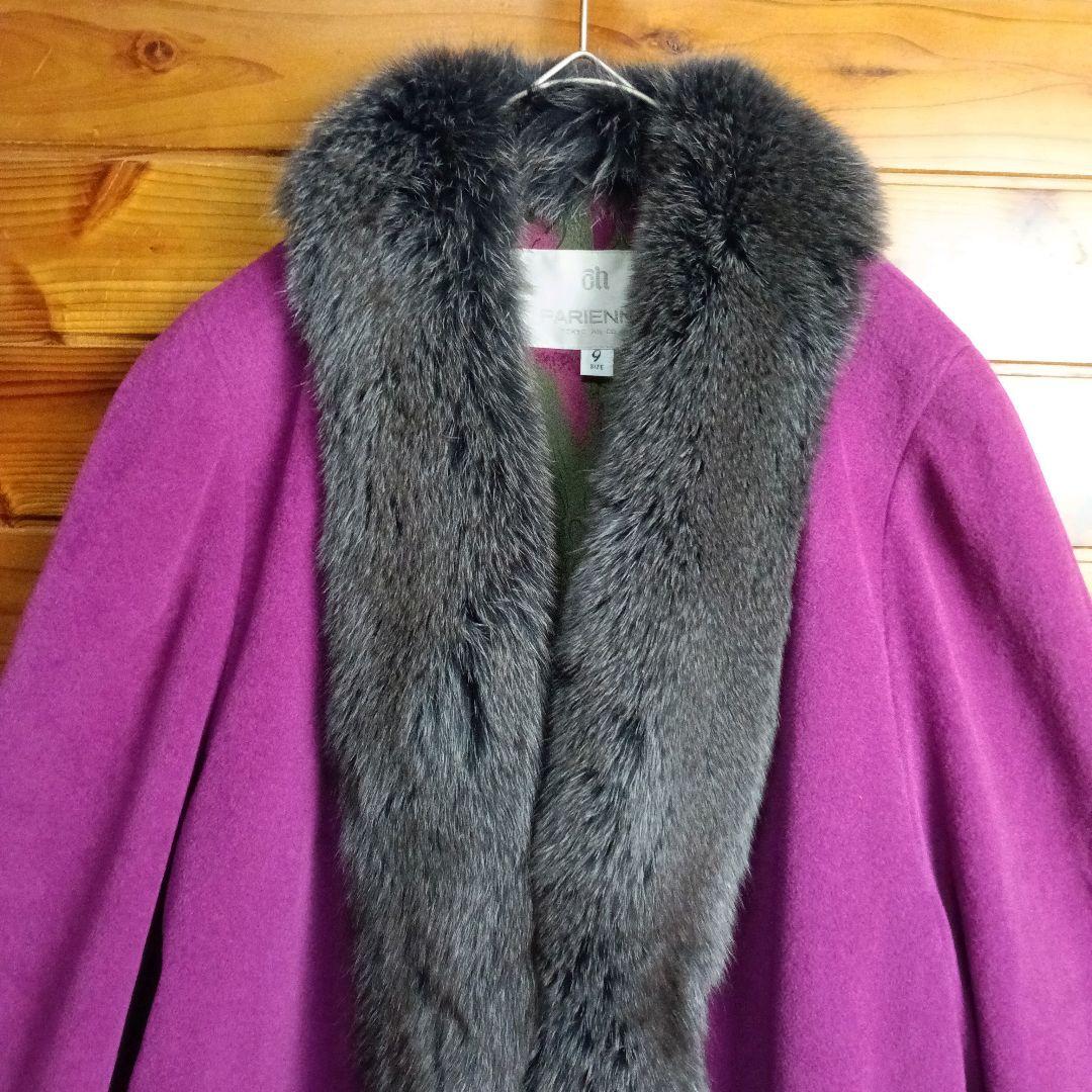★　毛皮コート　ファーコート　ロングコート　ミンク　アンゴラ　絹　シルク　裏地