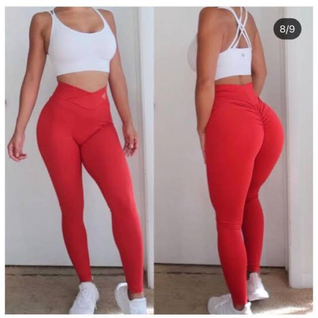 CLSレギンス　 ハイウエスト　未使用　赤　ピンク