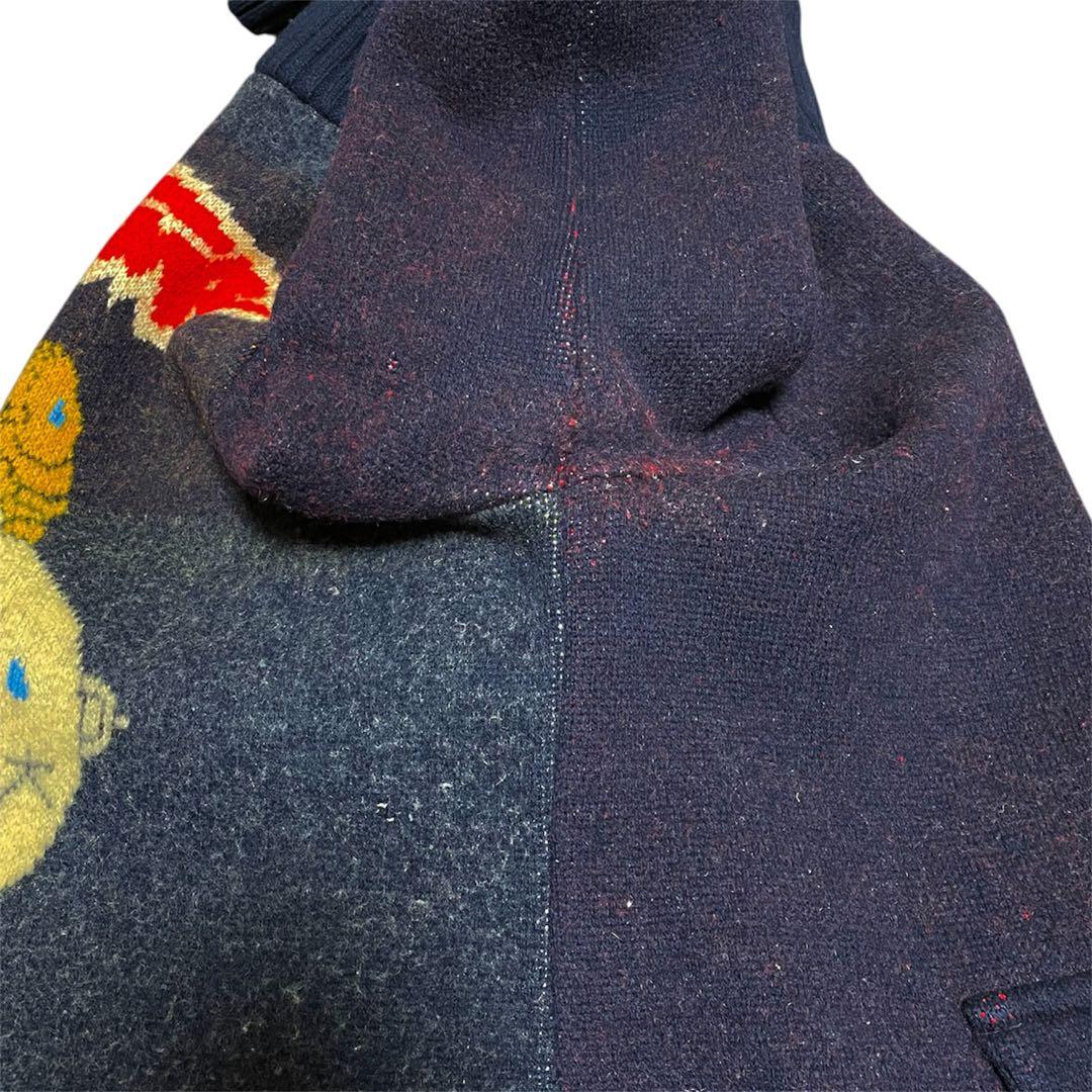 20471120/ハーフジップニット/M/日本製/ヒョーマ/90s 裏原/袖ロゴ