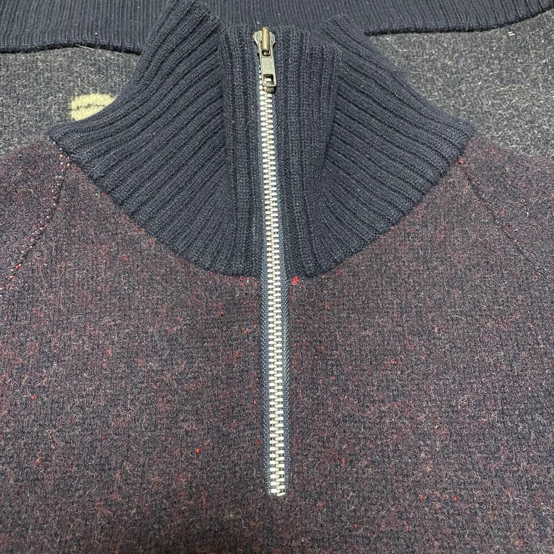 20471120/ハーフジップニット/M/日本製/ヒョーマ/90s 裏原/袖ロゴ