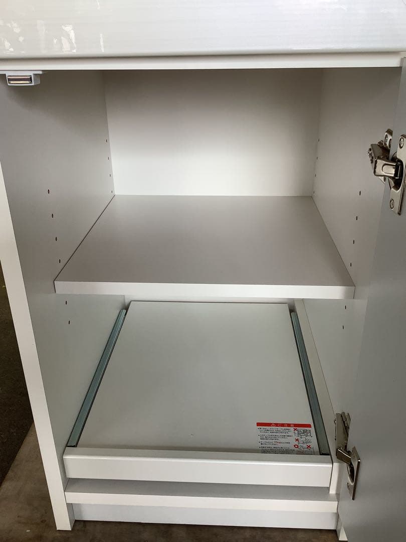 あさり スキマ収納 スリム食器棚 幅40cm スライド棚付き（★）