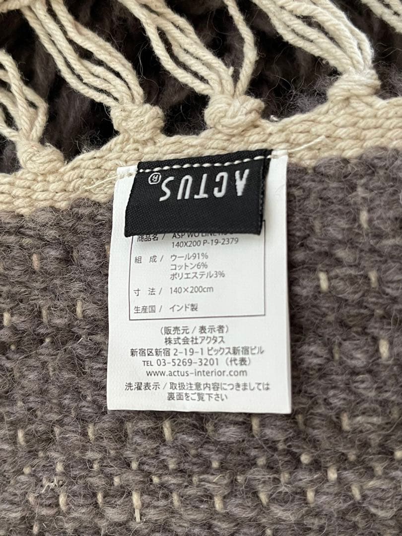 ラ*ー様 新品・開封のみ　ACTUS アクタス LINE ラグ 140×200c