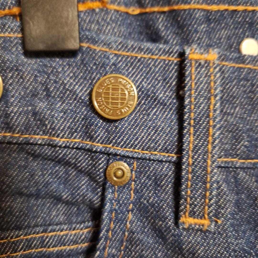 PRISON BLUES ワークジーンズ サスペンダーボタン リジッドブルー