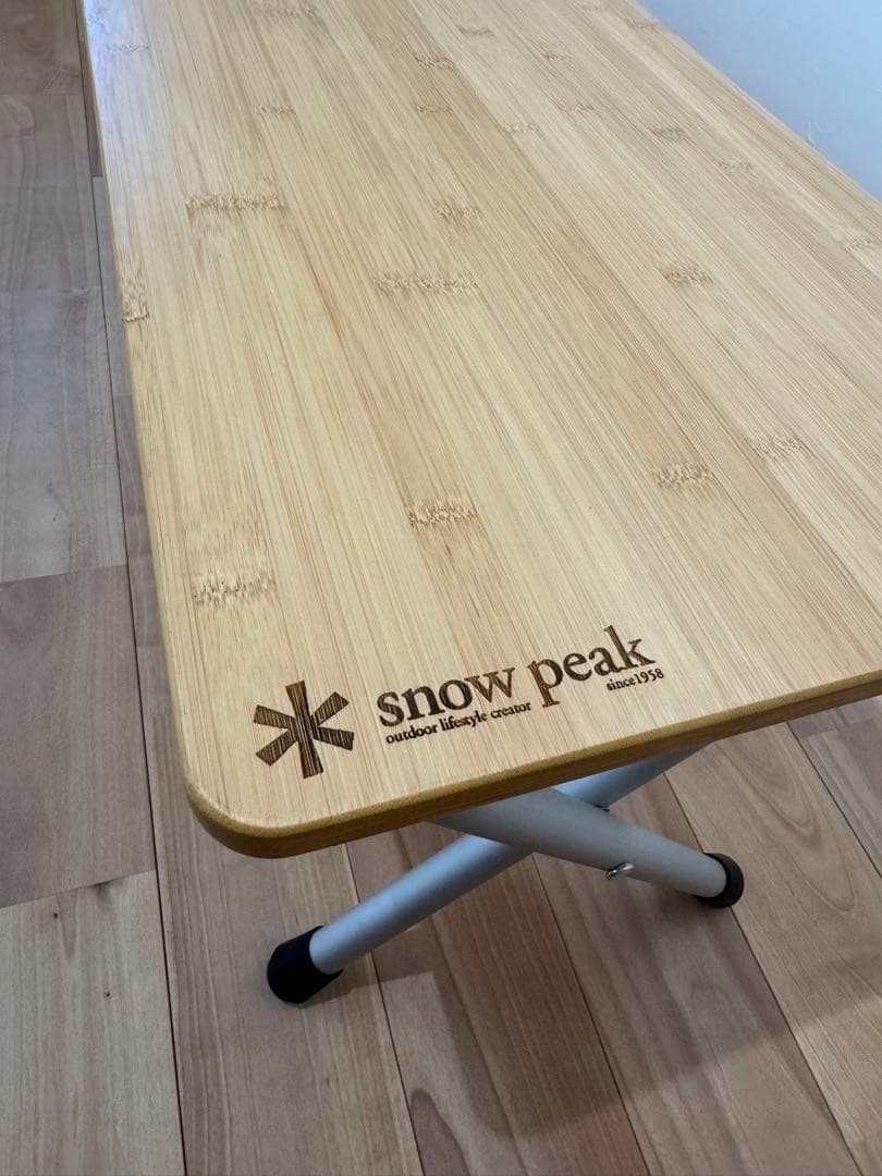  Peak フォールディングシェルフ　ロング竹 アウトドアテーブル②