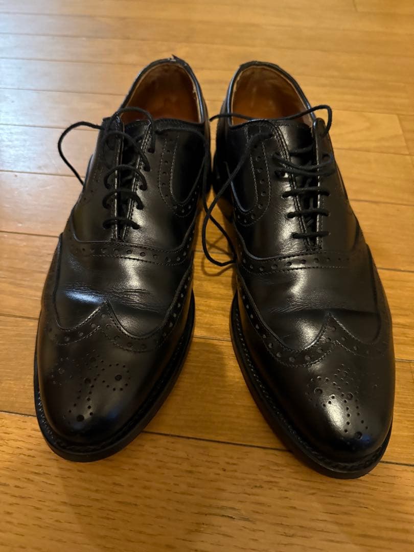 アレンエドモンズ ウィングチップ ビジネスシューズ ブラック 26cm