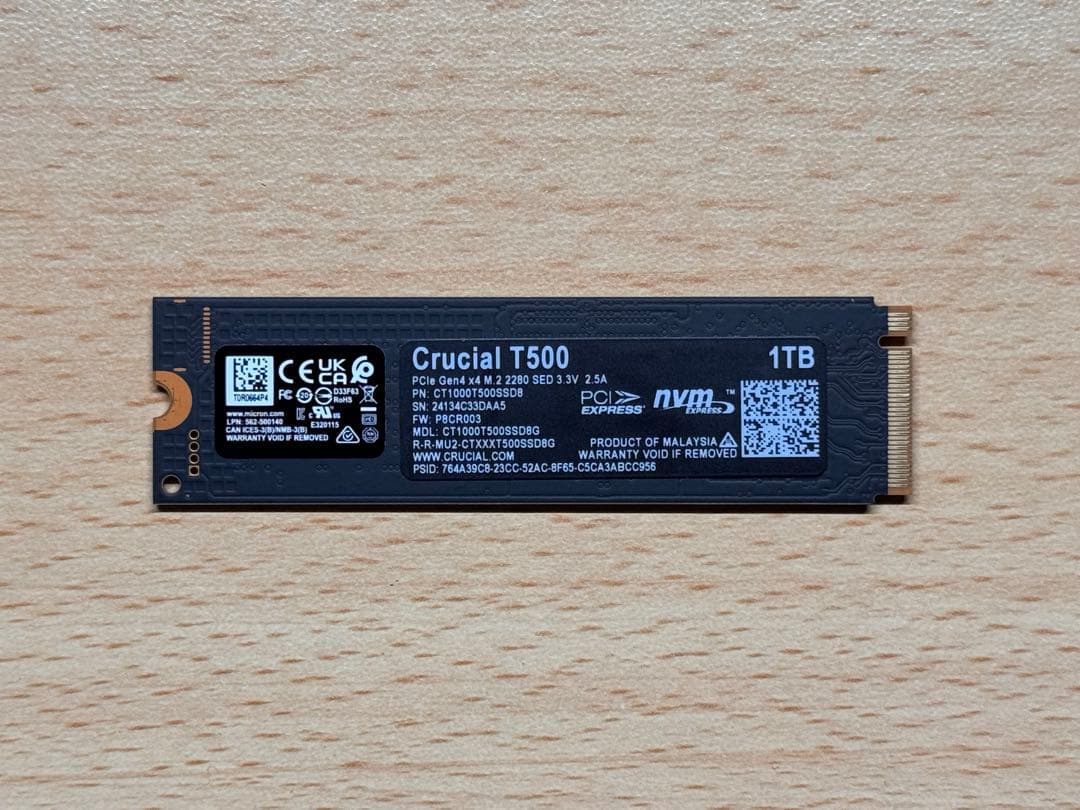 内蔵型SSD Crucial T500 PRO 1TB M.2 SSD