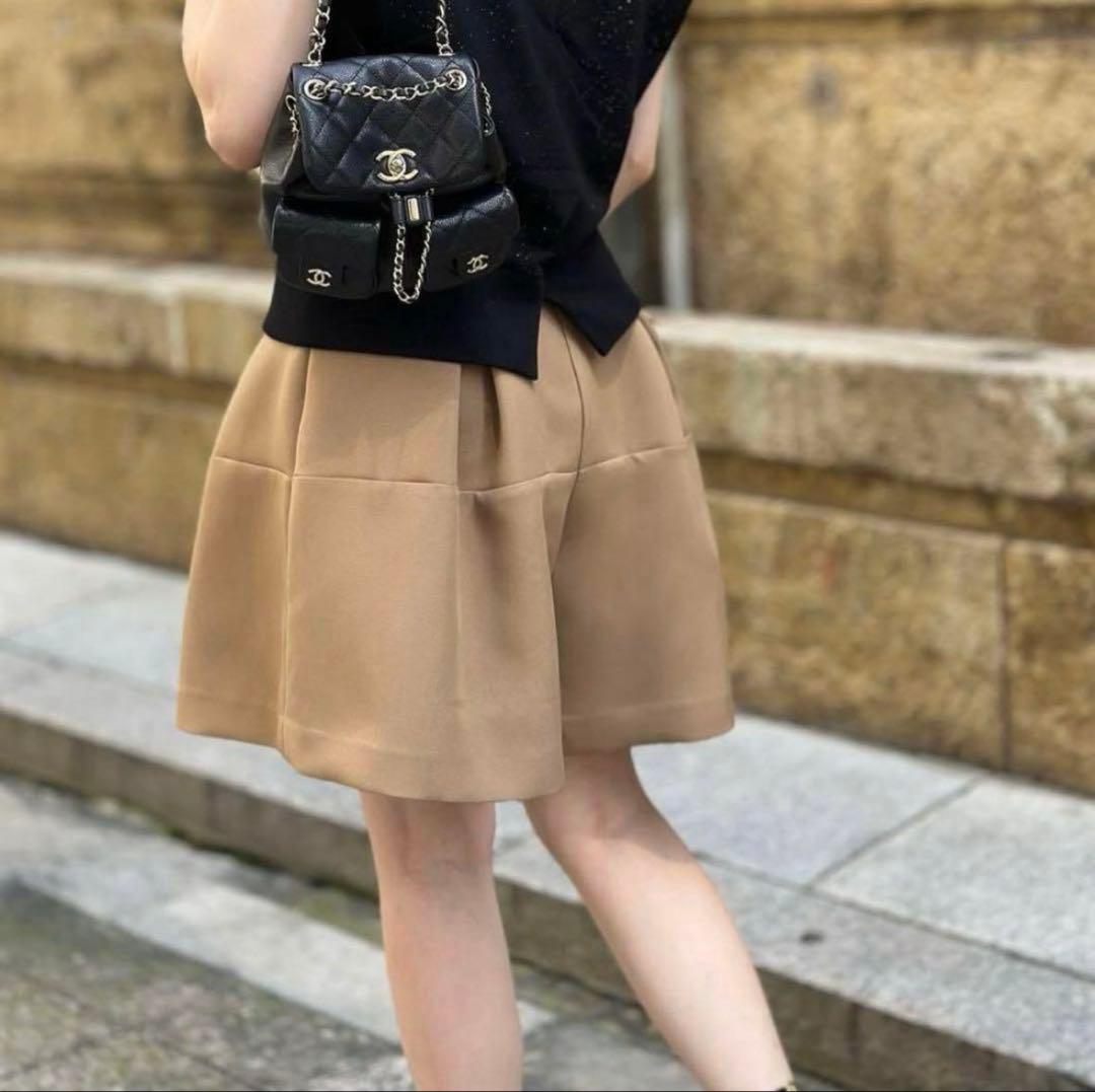 trefle+1トレフルプラスワン タックショートパンツ 01 ベージュ