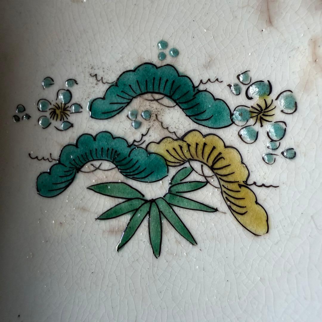 T様へ感謝お嫁入り‼️九谷焼KUTANI あじさい❌鶴❌松　蓋もの食籠作り置き