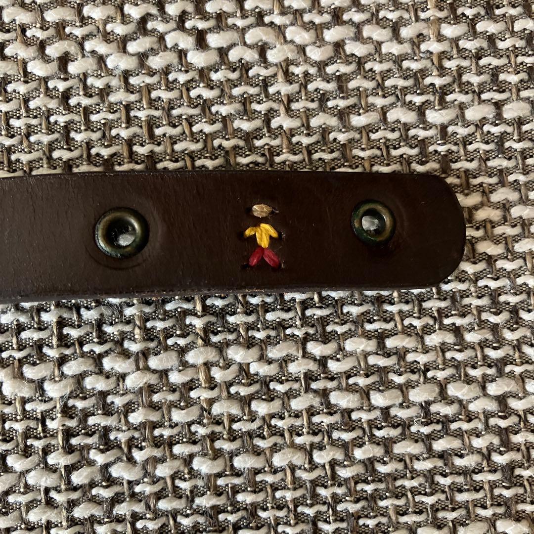 エンリーベグリン　レザーベルト　オミノファミリー　ダークブラウン